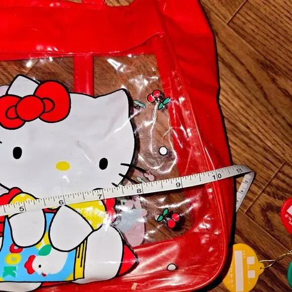 Vintage Sanrio Hello Kitty Cherries Plastic Tote Bag - 90s - Picture 7 of 9